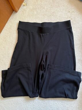 J Jill sz M Black High-Waist Stretch crop wide leg